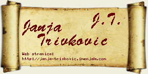 Janja Trivković vizit kartica